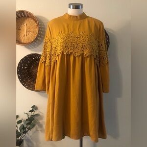 Blu Pepper Lace Bell Sleeve Dress